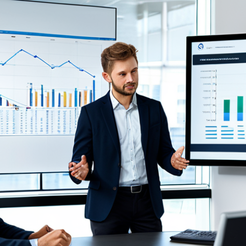 Home 6 A professional, diverse team of business professionals, fully clothed in appropriate business attire, collaborating in a modern, well-lit office. They are gathered around a large screen displaying charts and process flow diagrams, symbolizing efficiency and quality improvement. The scene conveys a sense of streamlined operations and strategic analysis for cost reduction. This image should have perfect anatomy, correct proportions, natural pose, well-formed hands, and proper finger count. It is safe for work, appropriate content, and family-friendly.