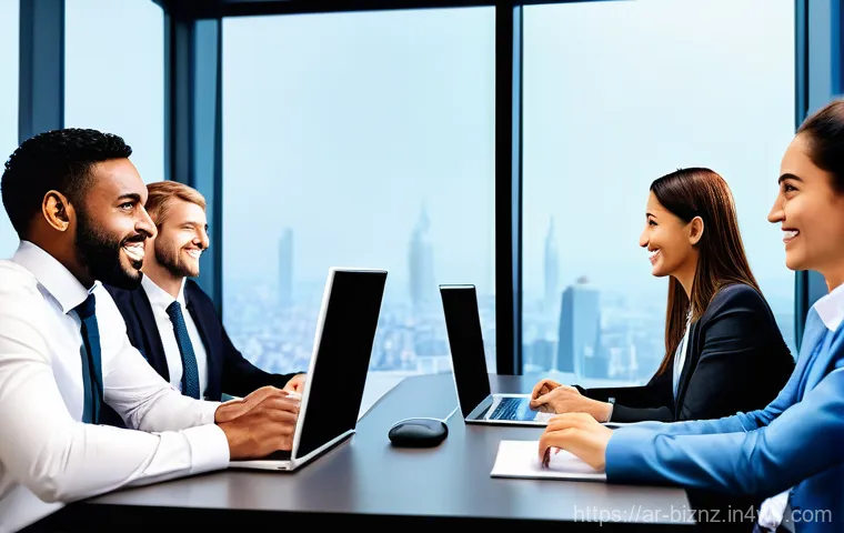 비즈니스 원가 절감을 위한 가상 회의 활용 - Image Prompt 1: Global Virtual Collaboration for Business Growth**